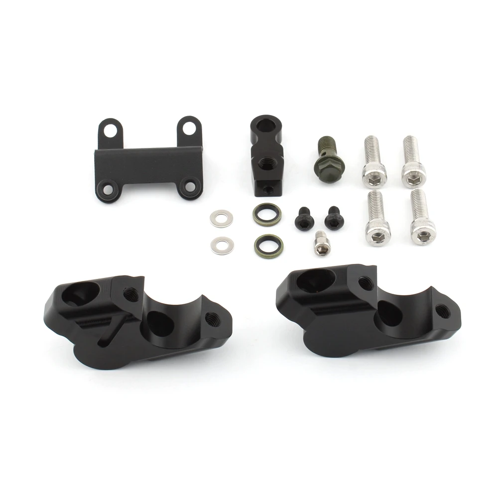 

Motorcycle Offset Handlebar Riser Kit Clamp Brakehose Extension Adapter Speedometer Relocation For Yamaha MT-07 2021-