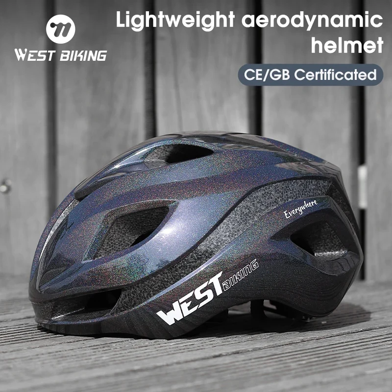 

WEST BIKING Safety Cycling Helmet Integrated Aerodynamic Bike Helmet Ultralight Skateboard Bicycle Helmet Breathable Cycling Cap