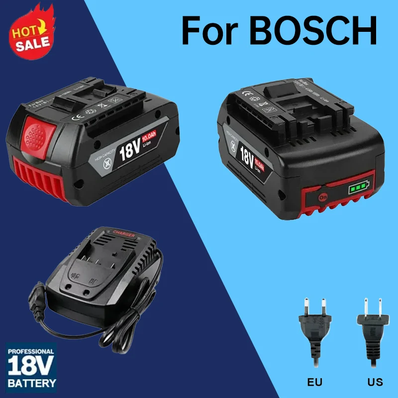 

NEW 18V 10Ah LITHIUM-ION BATTERY for BOSCH Authentic GBA 18V 10AH 18V Professional GBA GSR GSB BAT618 BAT609 W/Fuel Guage