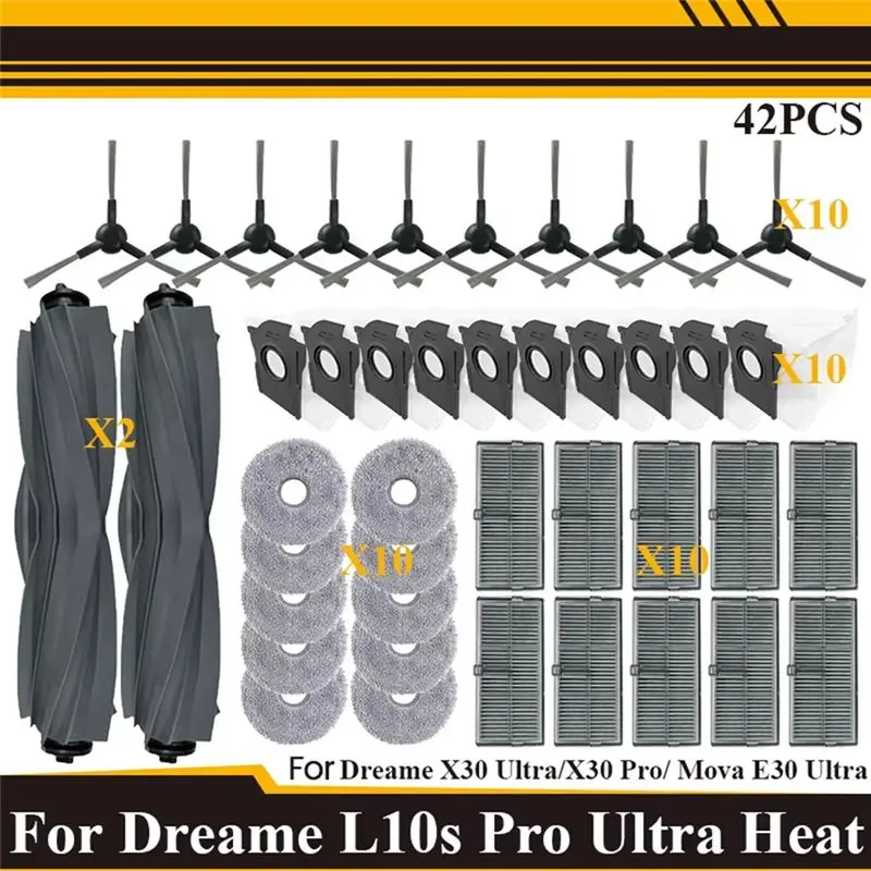 

X11A 42Pcs Accessories Kit For Dreame L10s Pro Ultra Heat RLL82CE/X30 Ultra/Mova E30 Ultra Vacuum Cleaner Accessories Main Side