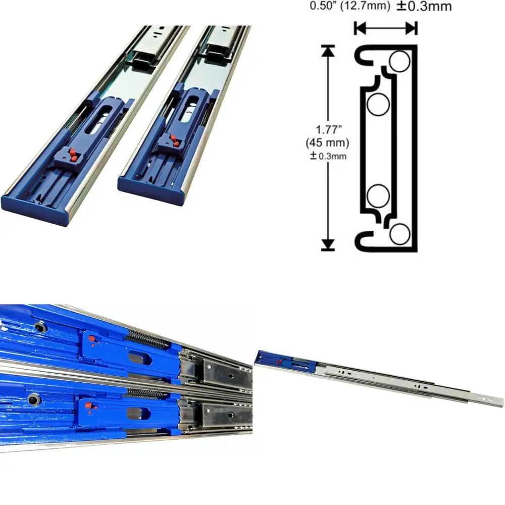

Полное выдвижение, мягкое закрытие, боковые направляющие для ящиков, емкость 100 фунтов, 14 дюймов, 5 шт., самозакрывающиеся