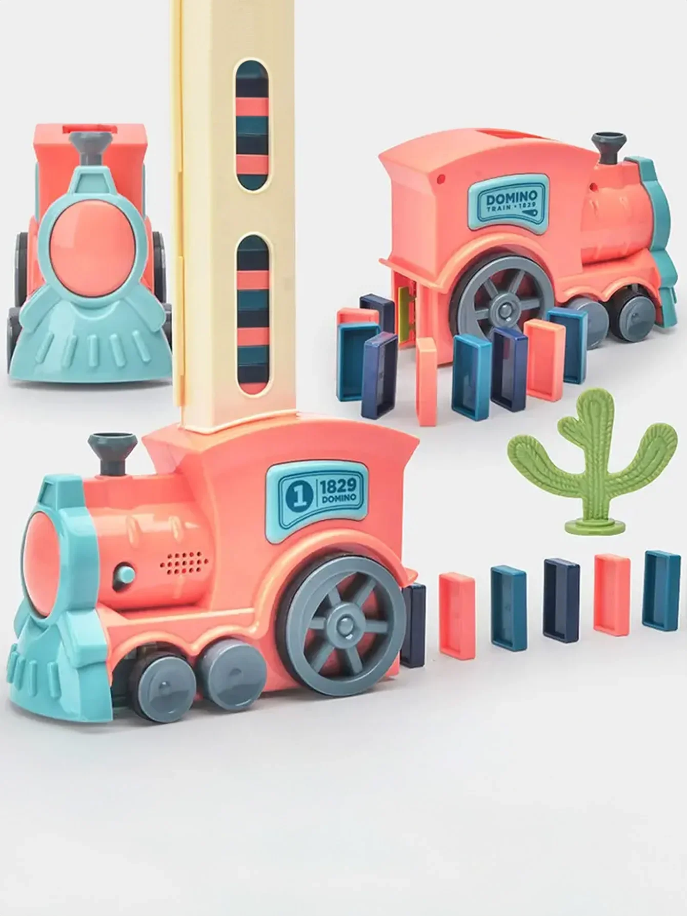 Automatic Dominoes Game,Electric Placement Dominoes Train Set With with light And Sound, Educational Toys For Children kids