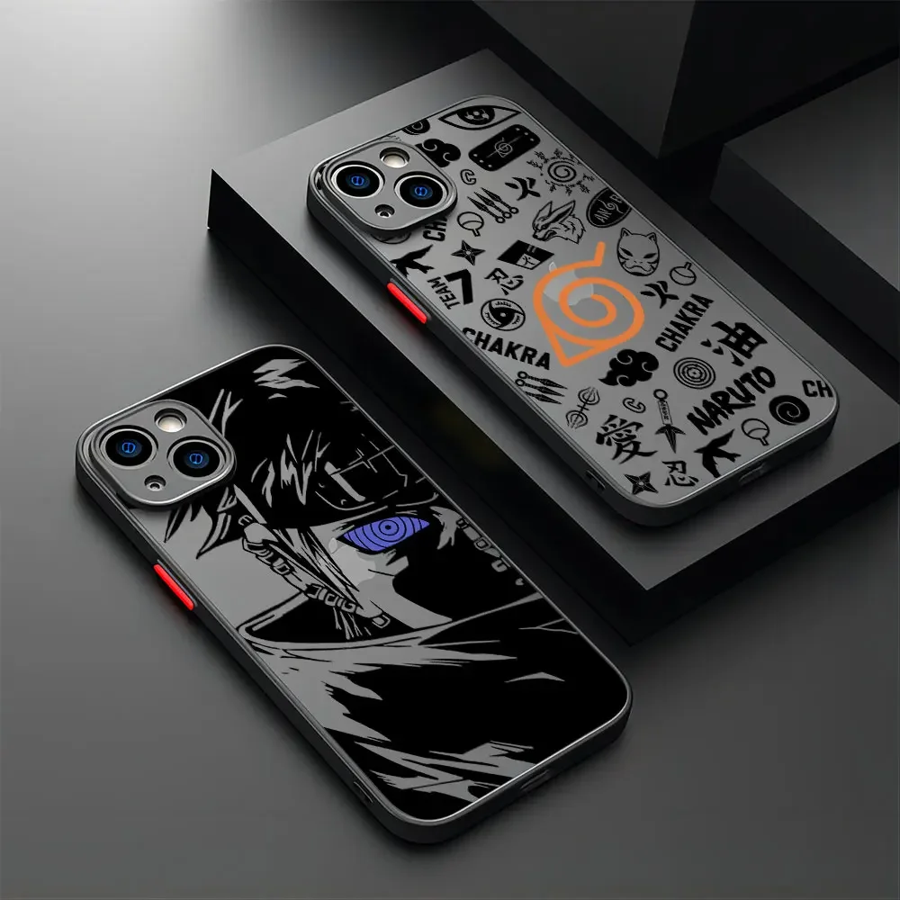 Anime Hatake Kakashi Narutoes Phone Case For iPhone 16 15 14 13 12 11 Mini Pro Max X XR XSMax 7 8 Plus Matte Transparent Cover