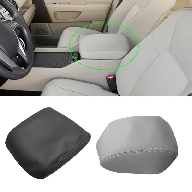 Soft Leather Center Armrest Cover For Honda Pilot 2009 2010 2011 2012 2013 Car Center Console Armrest Box Skin Cover Trim