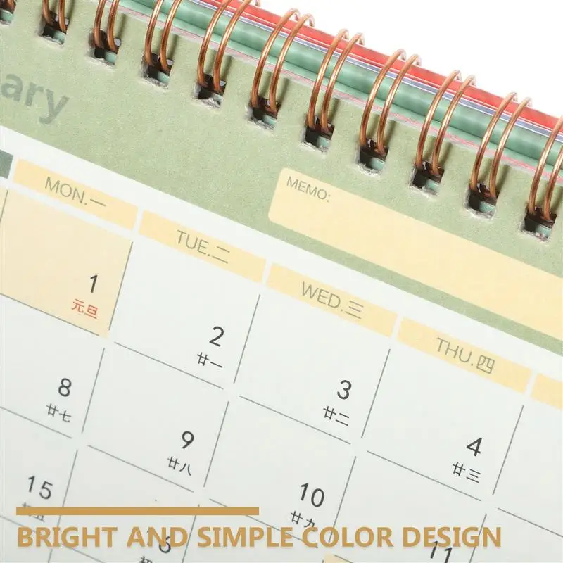 Desktop Standing Calendar Office Desk Calendar Students Standing Household Calendar Schedule Table Planner Paper Desk Calendar