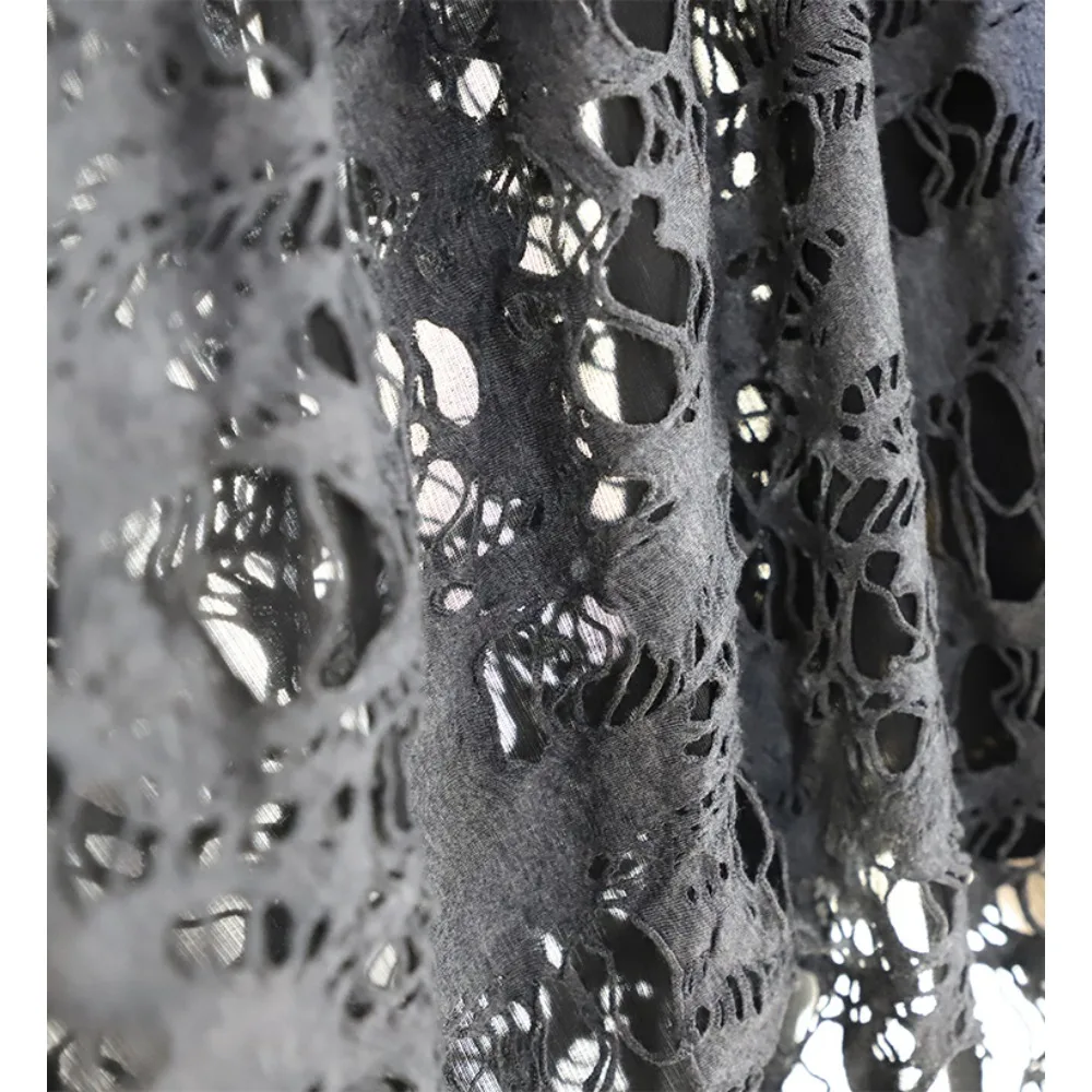 

Double-layer Texture Geometric Holes Secondary Creation Fabric Creative Characteristic Clothing Graduate Designer Fabric