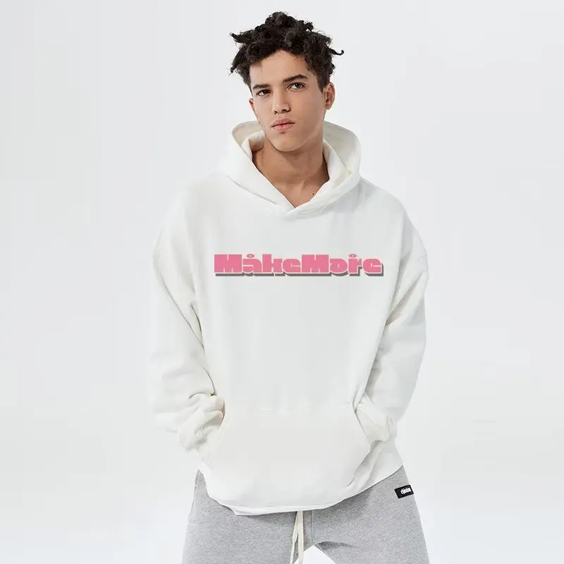 

American Style Men's Hoodies Students Fashion Letters Printed Couple Autumn and Winter High Street Loose Male Casual Sweatshirts