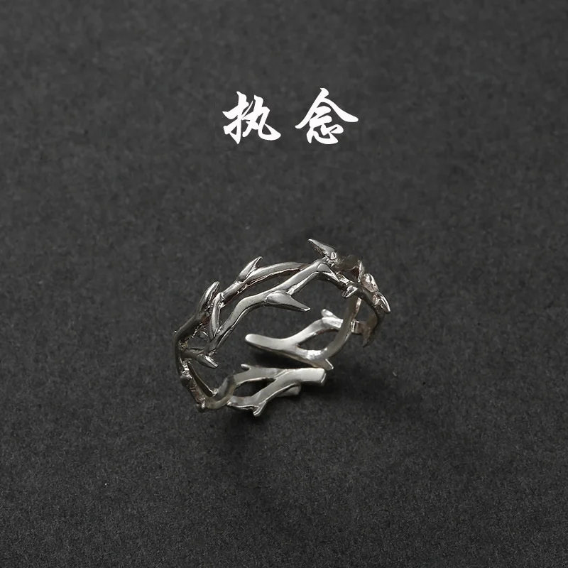 2024 Vintage Black Punk Ring Unisex Couple Elderly Suitable for Women Men Wedding Exquisite Jewelry Gifts Wholesale