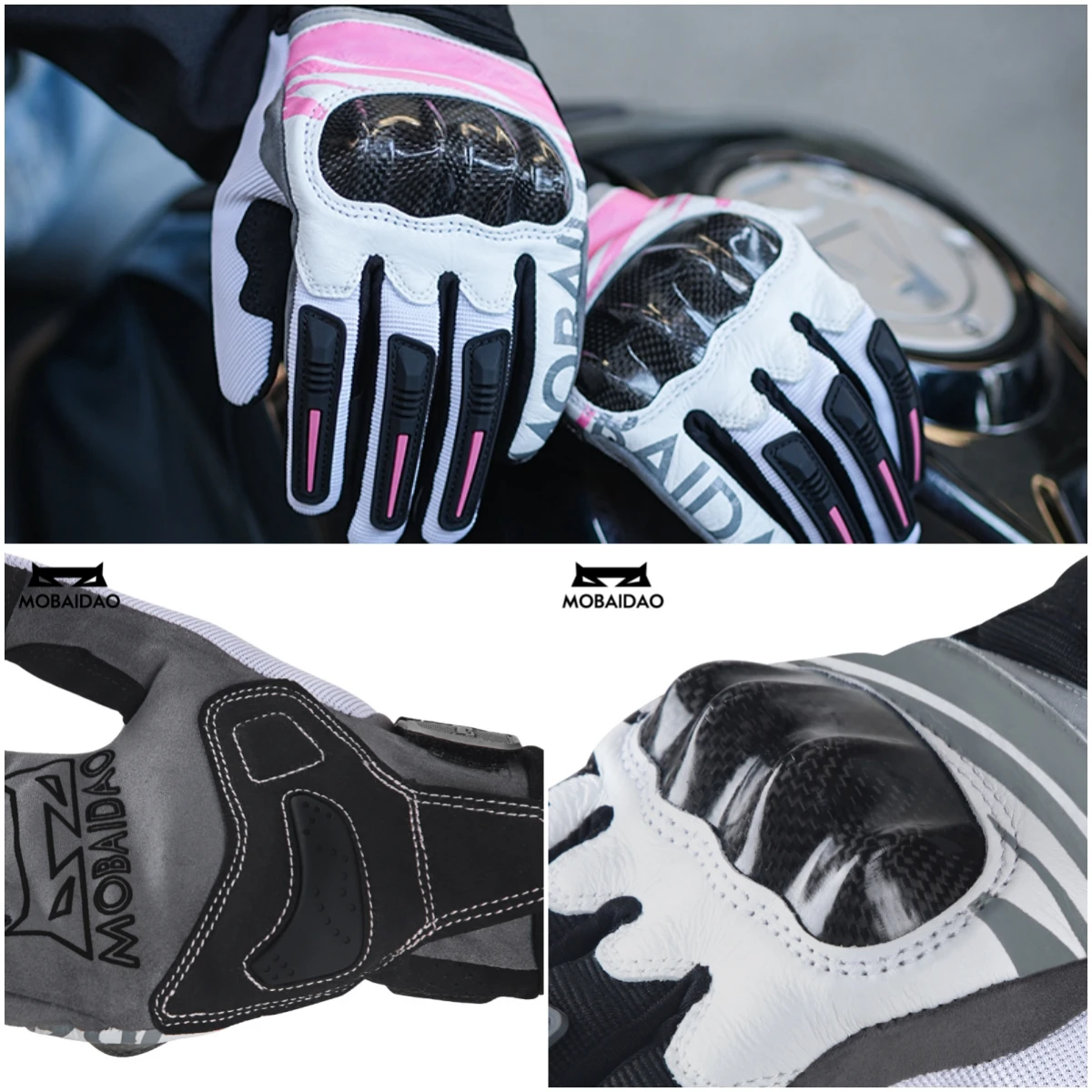 

MBD Summer Motorcycle Full Finger Gloves Breathable And Wear-Resistant Hard Shell Protective Riding Cycling Gloves
