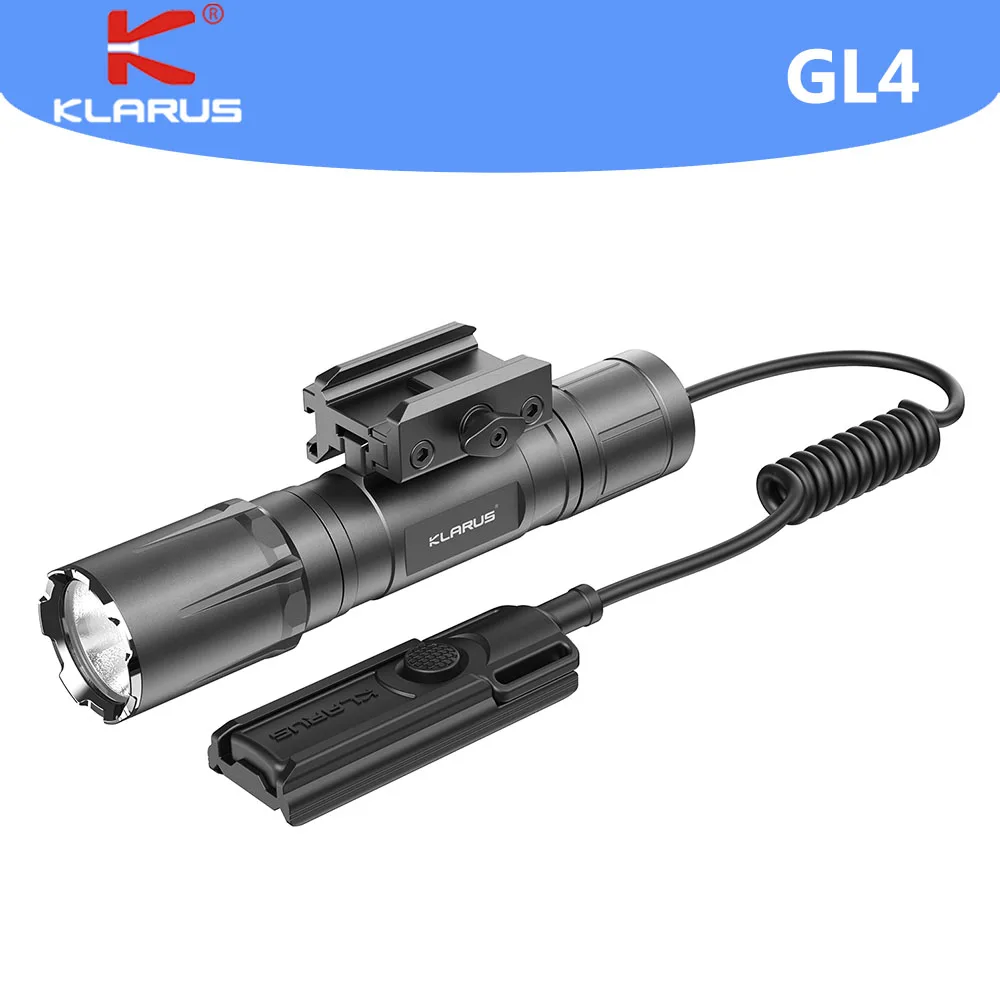 Klarus GL4 3300 Lumens USB C Rechargeable Tactical Flashlight  Compatible with Various Types of Rifles Rail