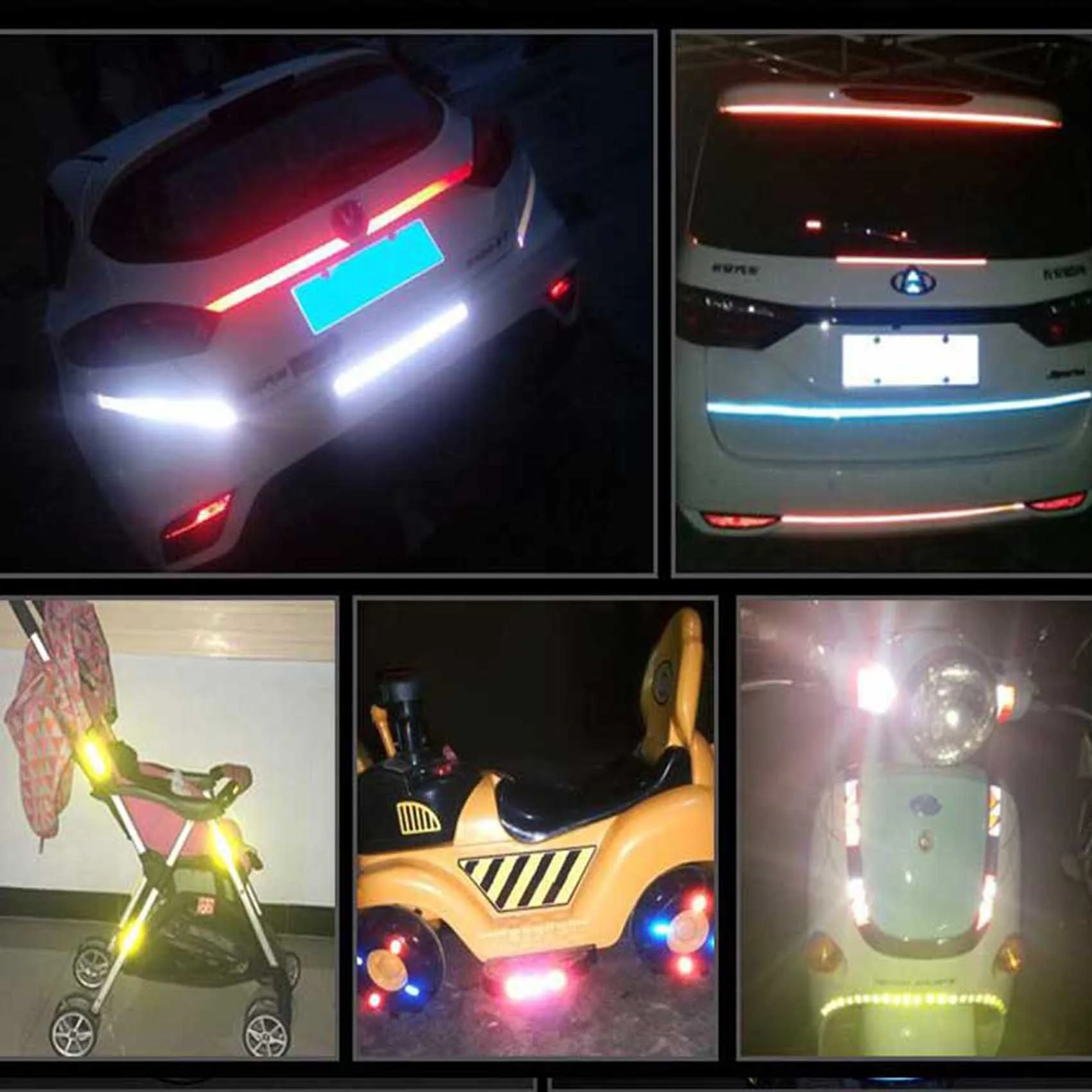 8M Auto Reflecterende Tape Auto Veiligheidswaarschuwing Sticker Reflector Beschermende Tape Strip Film voor Vrachtwagens Auto Motor Stickers cool