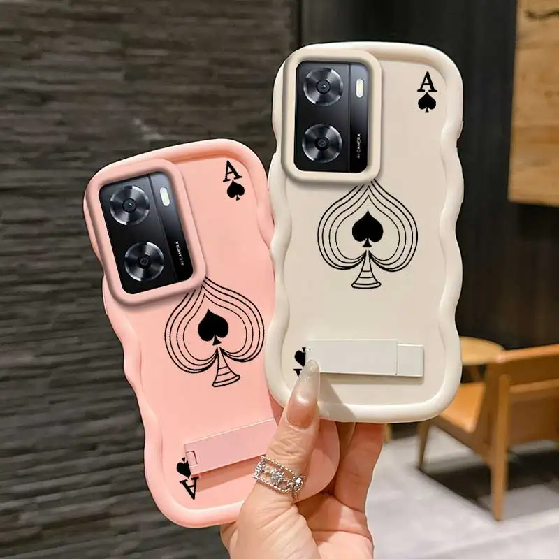 Moda Ace of Clubs Capa de design flexível refinada e proteção de suporte feita para OnePlus Nord N20 SE Ideal para OnePlus Nord N20