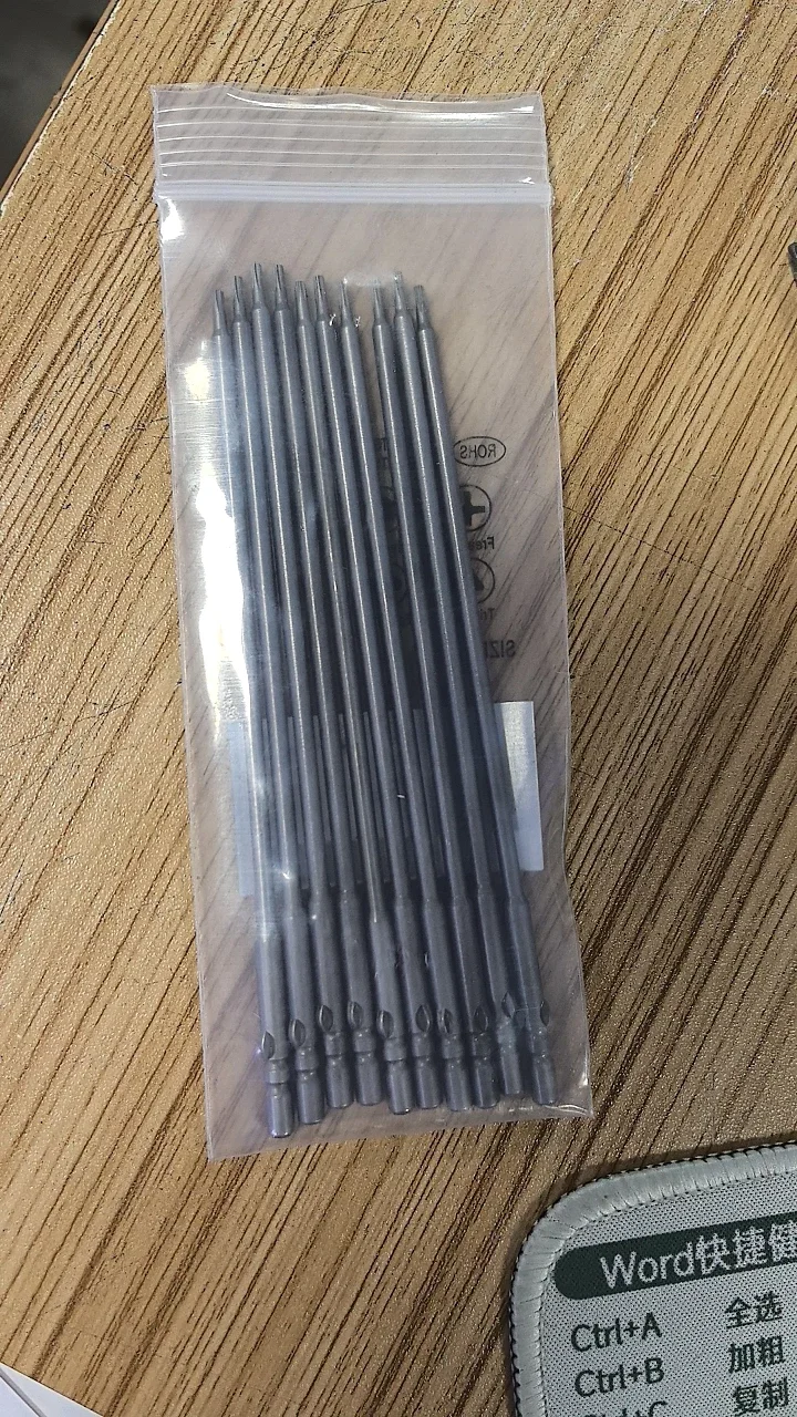100PCS Precision torx screwdriver bits 800 4mm Round shank torx Electric screw driver bit T6