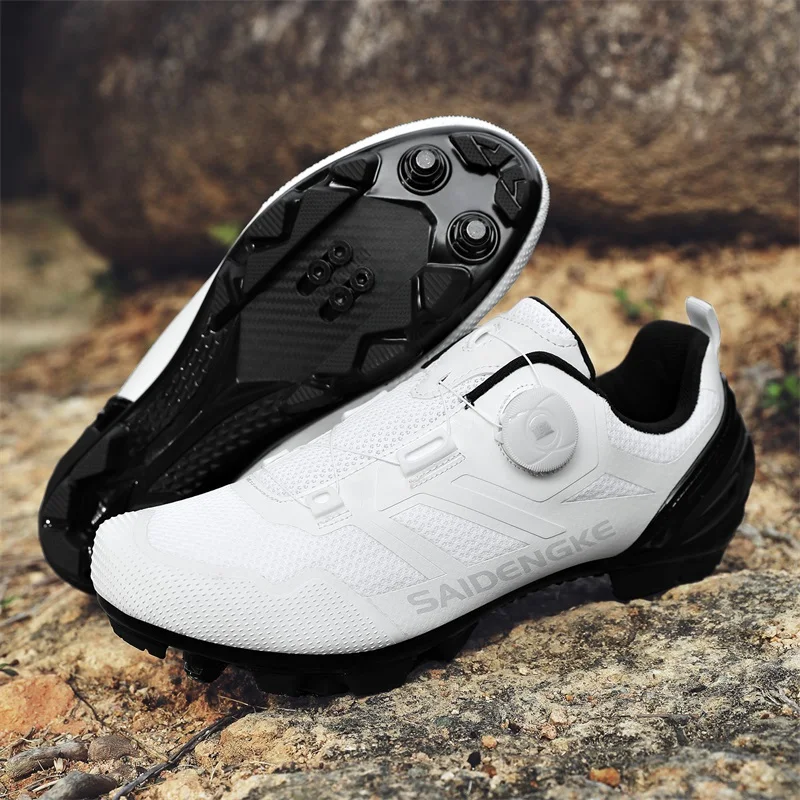 chaussures-de-cyclisme-pour-hommes-chaussures-de-cyclisme-sur-route-chaussures-a-crampons-chaussures-spd-chaussures-a-pedale-plate-chaussures-de-velo-pour-homme-chaussures-d'exterieur-blanches