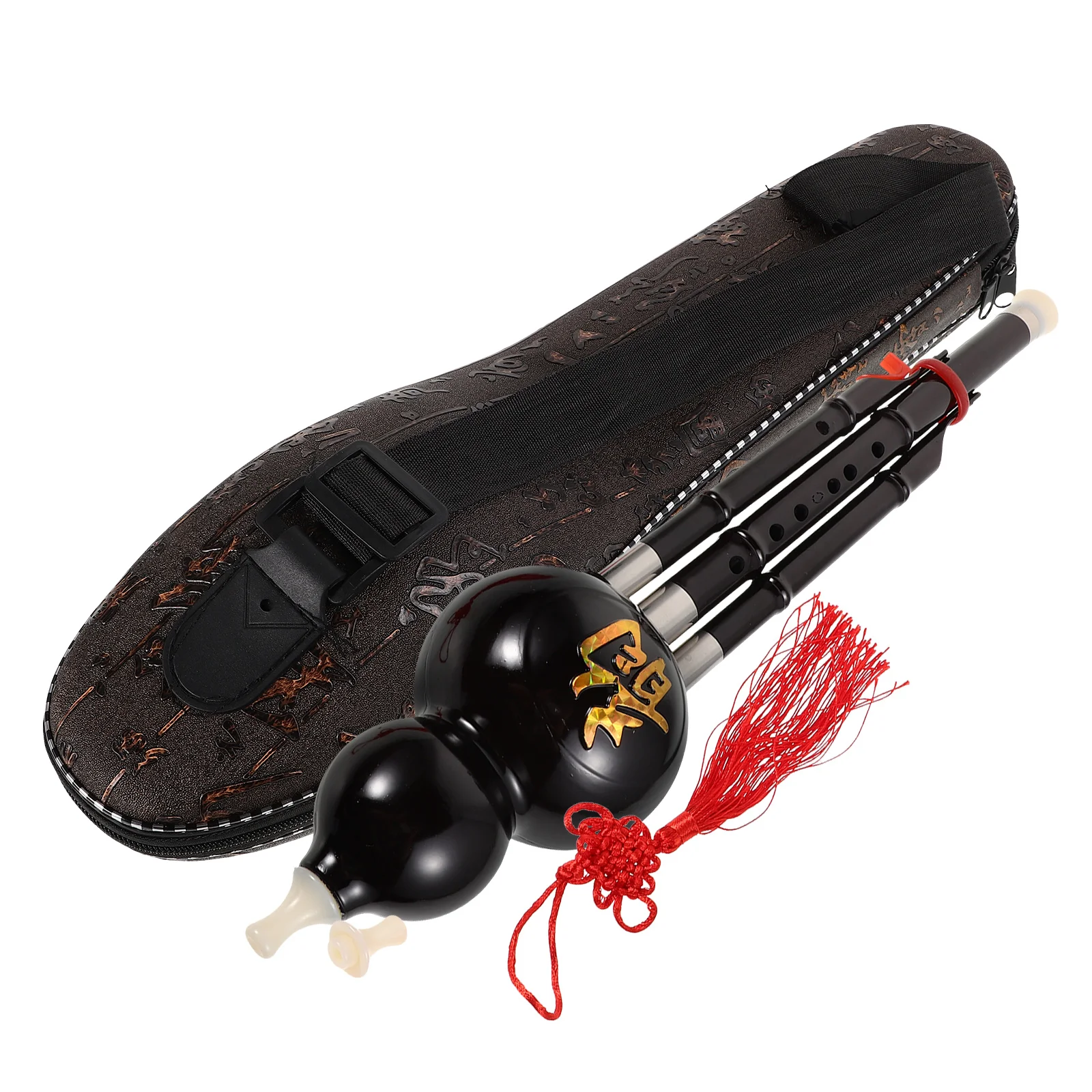 

Cucurbit Flute Resin Detachable Design C Key Tuning for Beginners Kids Chinese Traditional Wind Instrument with Storage Box