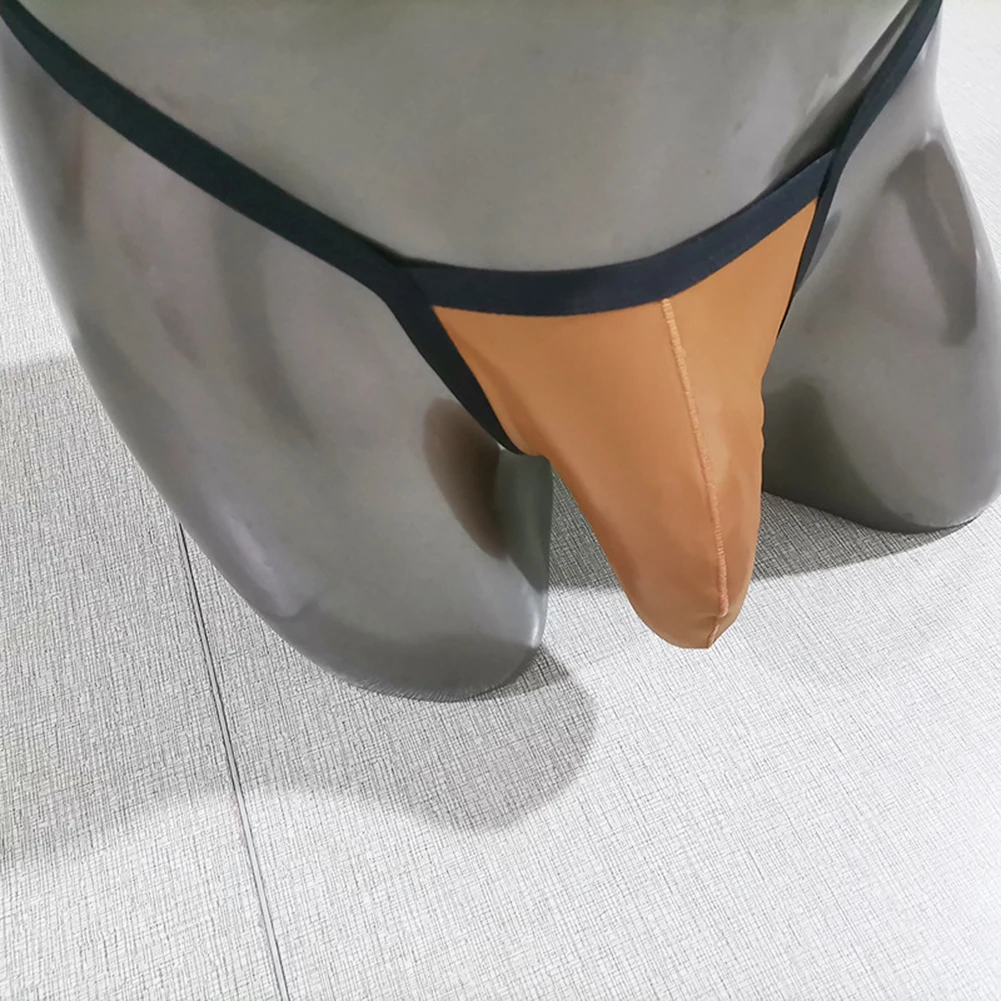 

Men's Low Waist Breathable Underwear Thong with Pouch Support Comfortable Polyester Spandex Blend Classic Style