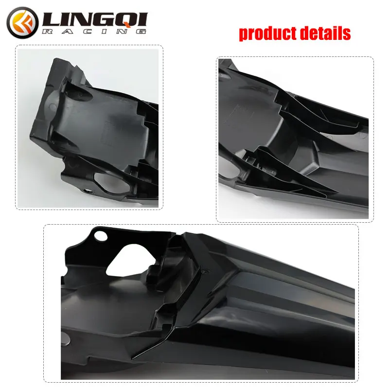 LING QI Motorcycle Plastic Parts CRF 125 Rear Fender Tail Mudguard Wheel Mud Guard For  CRF125 CRF125FB 150CC Dirt Bike