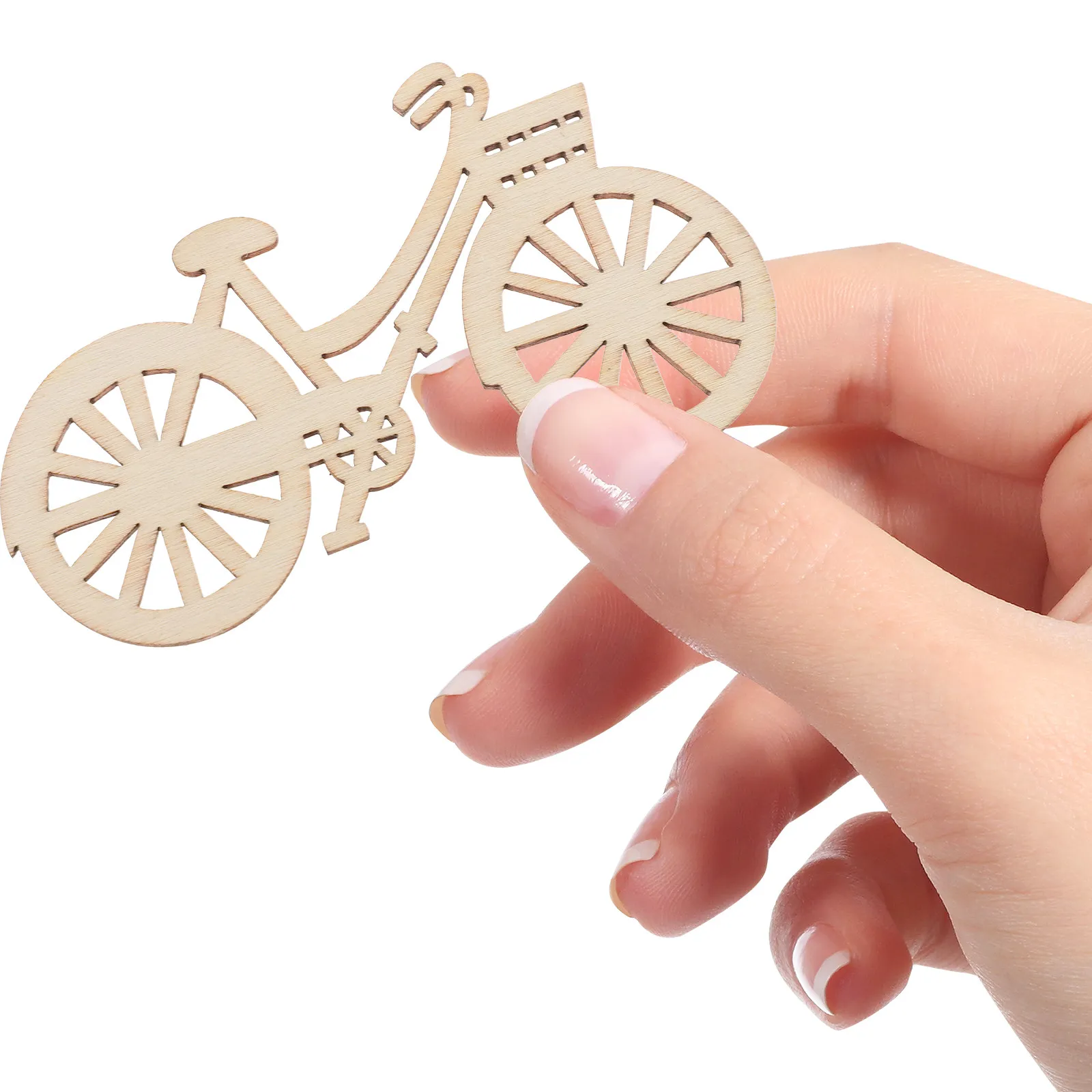 

12Pcs Miniature Bicycle Wood Bike Frames Vintage Style Creative DIY Decoration for Dollhouse Mini House Accessories Bike