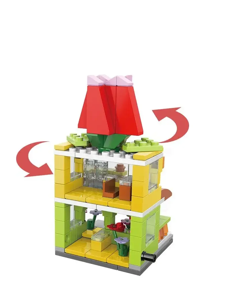 Compatible With Building Blocks To Assemble Mini City Commercial Street Decoration Model Children\'s Educational Toys