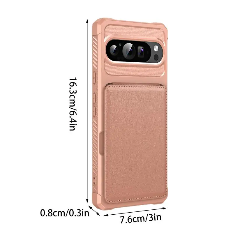 Cell Phone Case Anti-Fall Case With Card Holder Magnetic Protective Phone Cover Camera Protection Smartphone Case