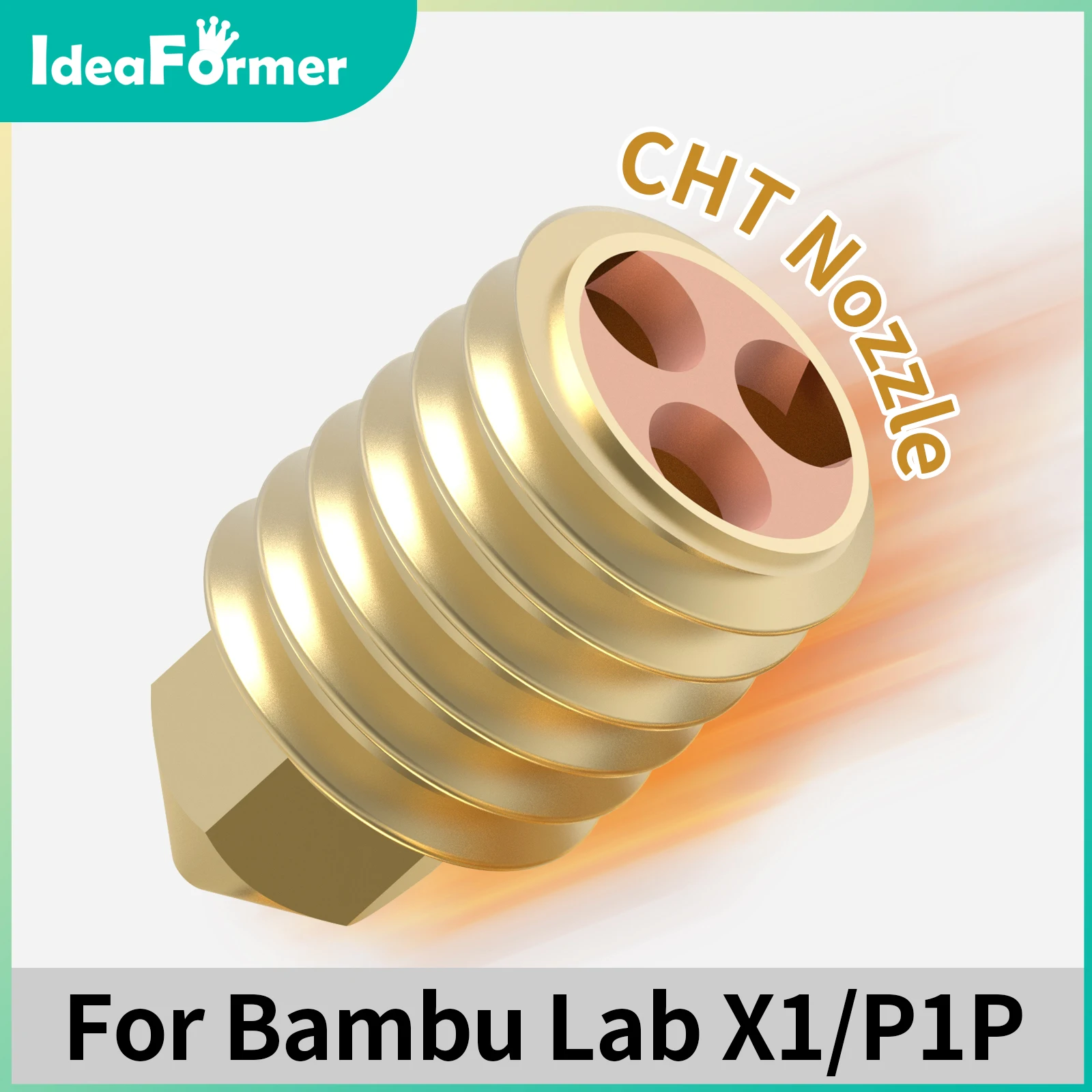 

For Bambu Lab CHT Nozzle 0.2/0.3/0.4/0.6/0.8mm High Flow Brass Nozzle for Bambu Lab x1 Lab P1P P1S Hotend for Bambulabs Nozzle