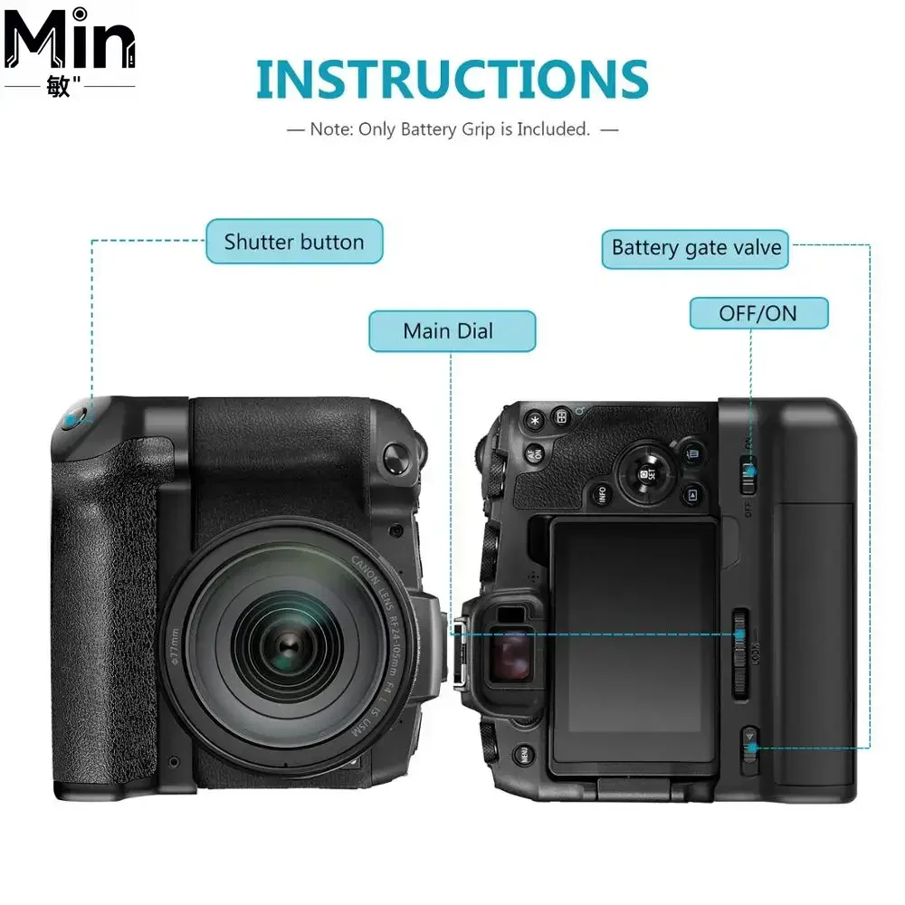 Neewer Vertical Grip with Dual Holder Compatible with Canon EOS RP DSLR Replacement Part
