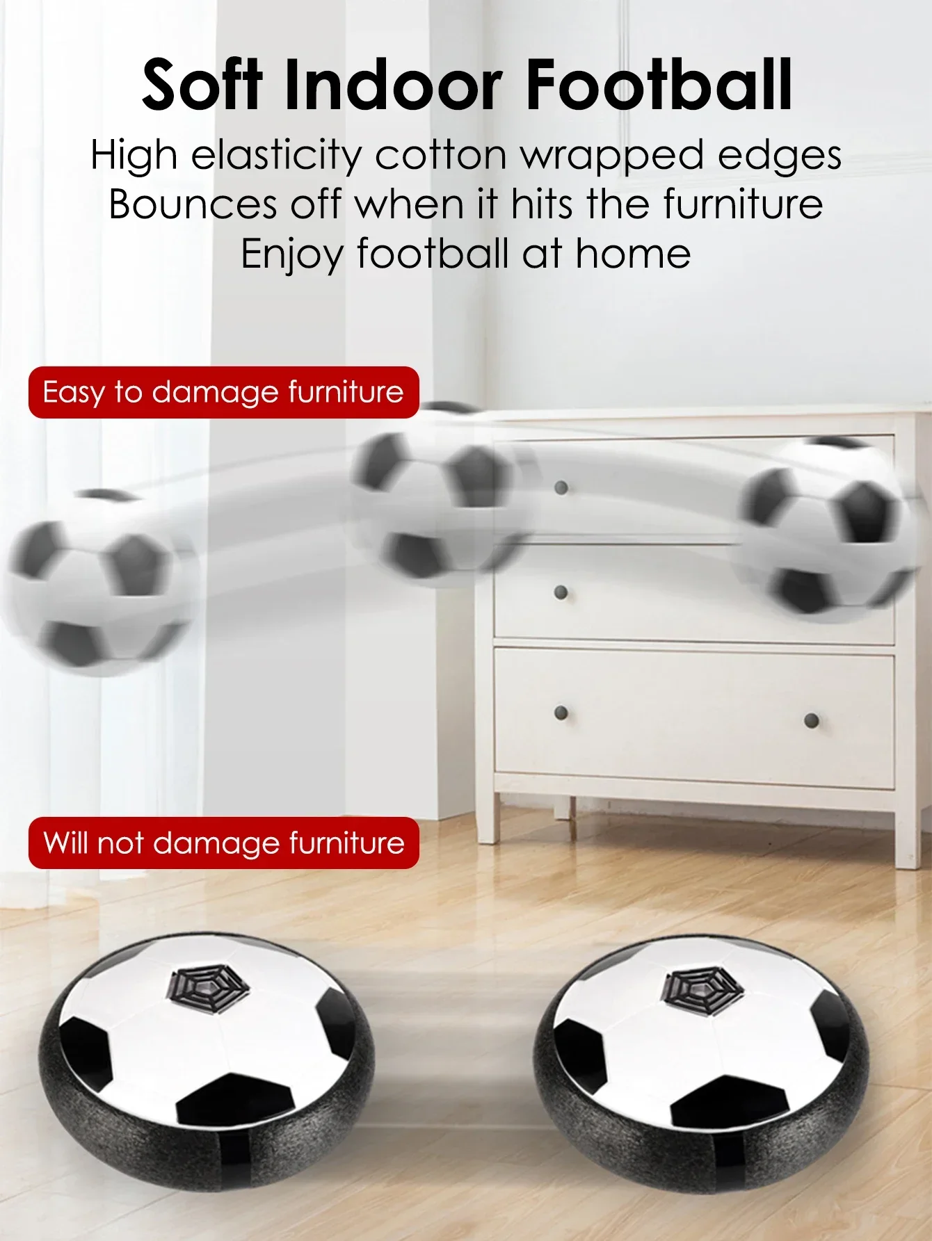 Football électrique coule flottant pour enfant, jouet de sport d'intérieur, créatif, parent-enfant, 1 pièce