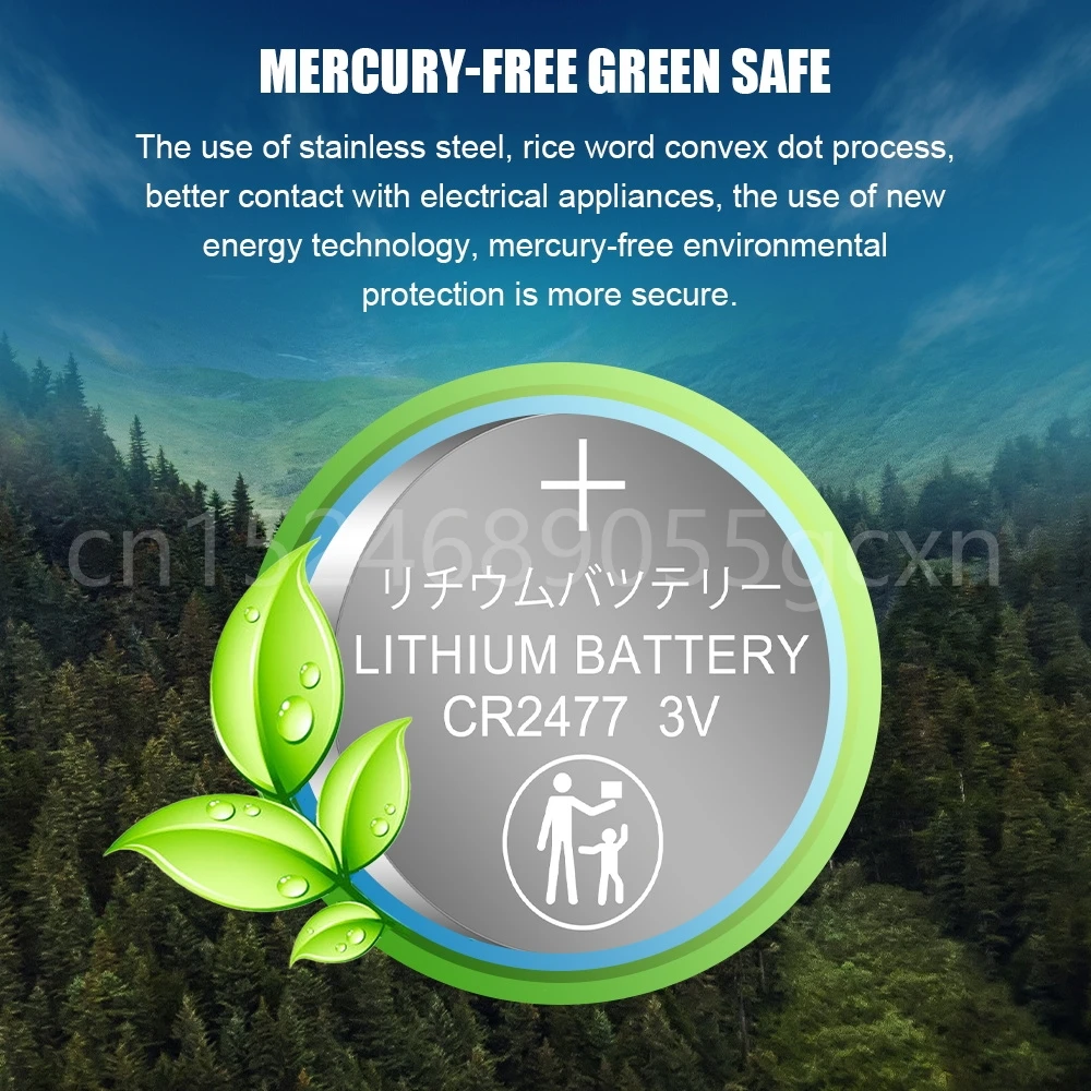 リチウム電池cr2477n,1000mah,EB-CR2477 cr2477n,cr2477t,時計,ブレーキ,ライト,音楽,車用