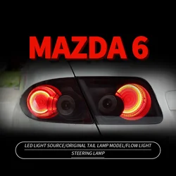 Car Accessories Mazda 6  LED Tail Lights For Mazda 6 2006-2015 Rear Lamps DRL Plug And Play Flashing steering 4PCS/Set