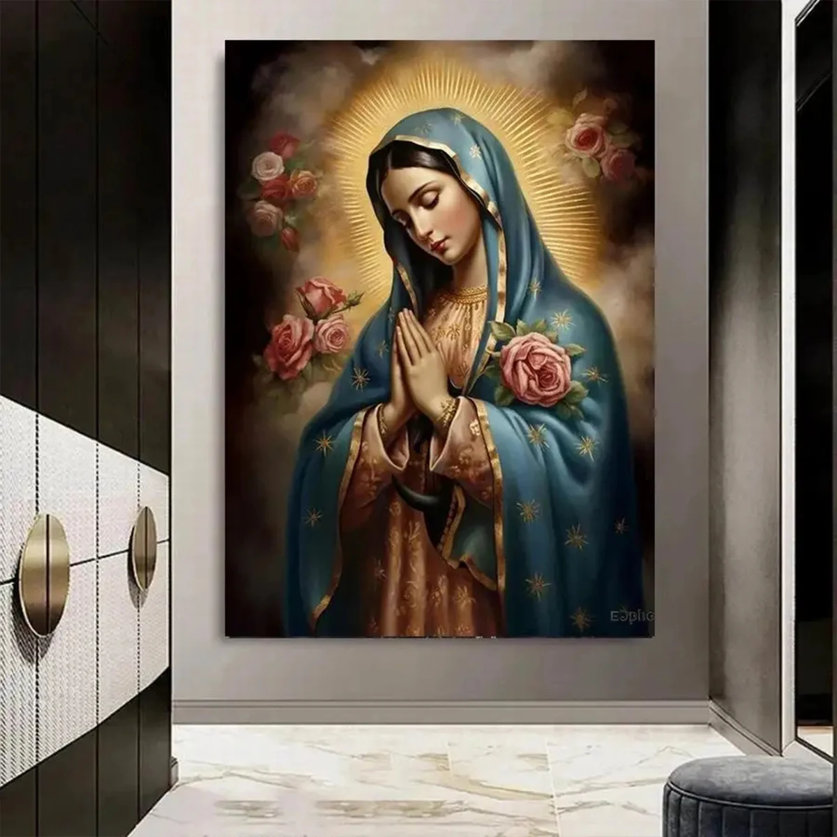 5D DIY Virgin Mary Prays Diamond Painting Diamond Mosaic Religious Picture Art Cross Stitch Kits Embroidery Home Decor