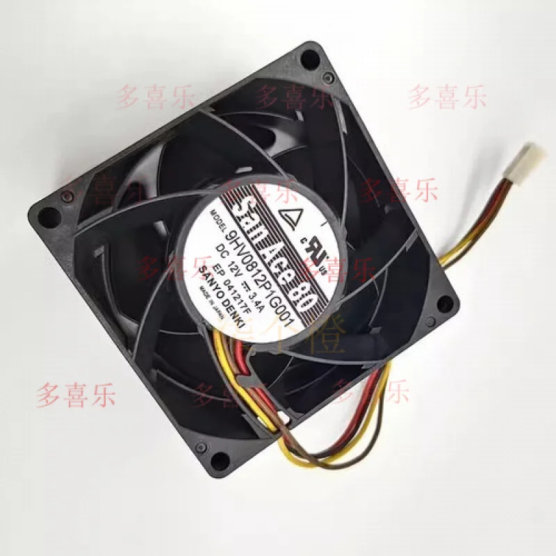 

EE for Sanyo 9HV0812P1G001 DC12V 3.4A 8038 8CM 4-Pin Cooling Fan