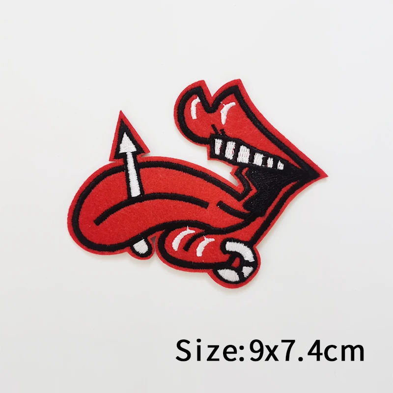 Red Embroidery With Patches, Clothing Sewing And Ironing Supplies, Decorative Badges