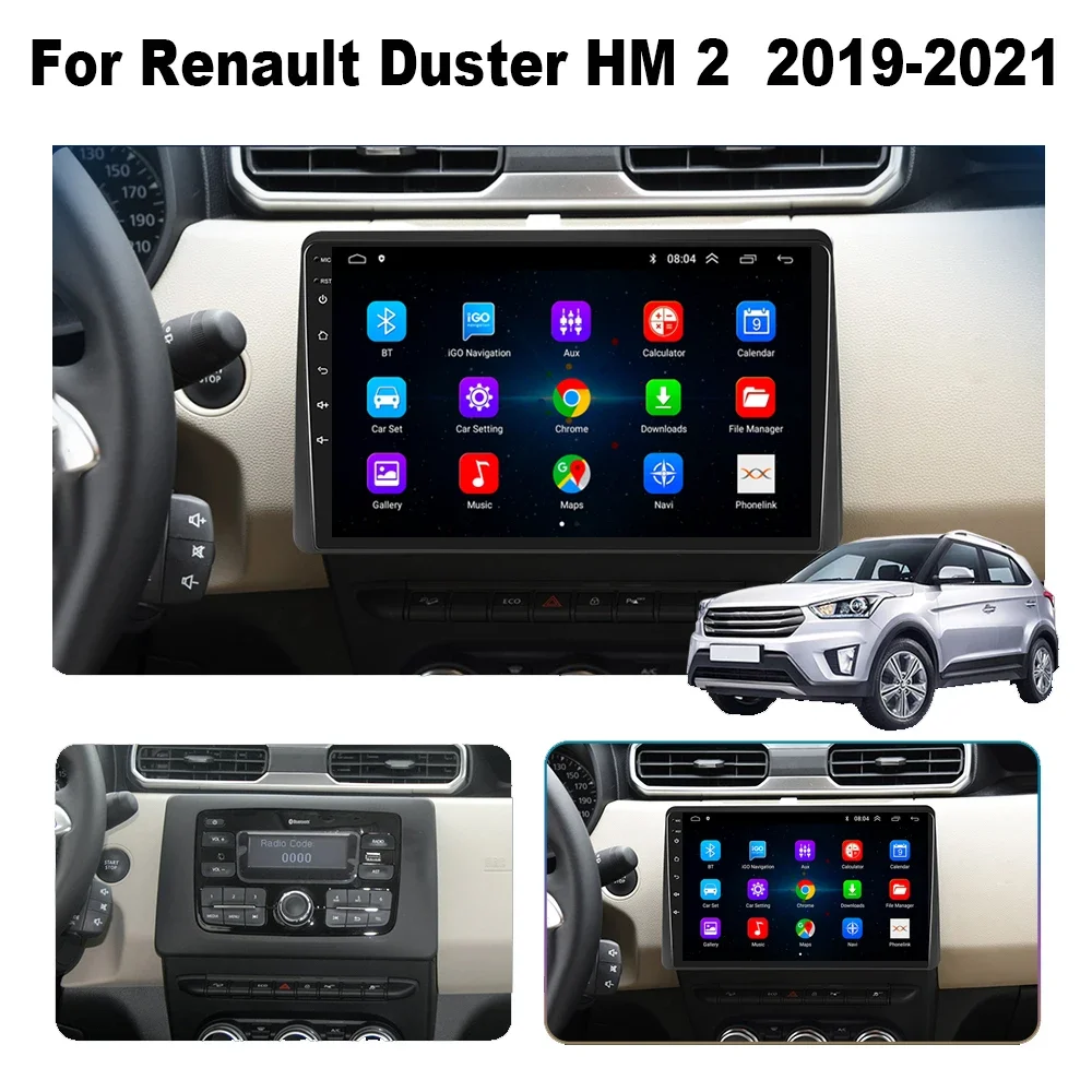 For Renault Duster HM 2 II 2020 - 2023 Arkana 1 I 2019 - 2023 Car Radio Multimedia Video Player GPS Android 13 No 2din 2 din dvd