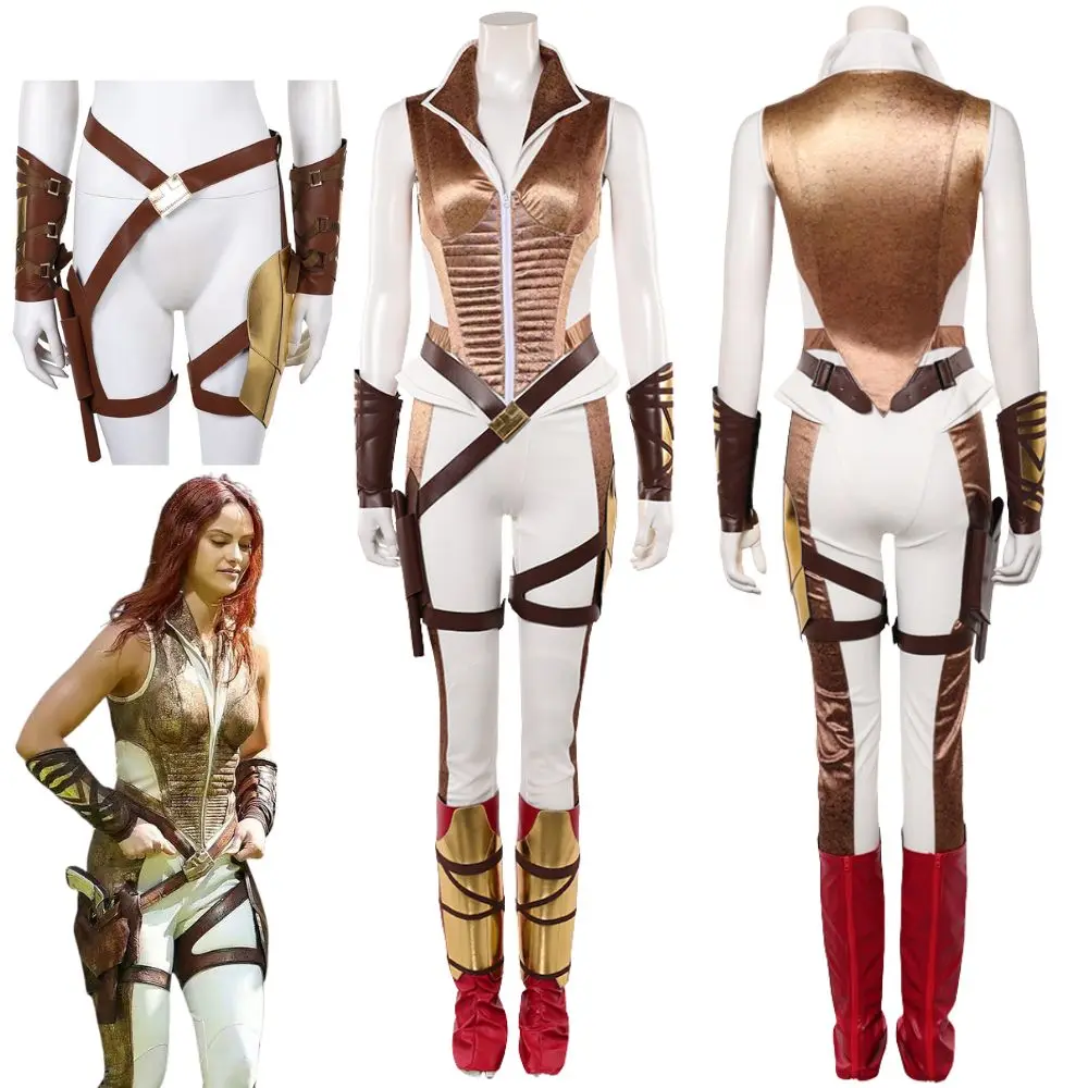 

Universe Masters Teela Cosplay Fantasia Costume Uniform Harness Belt Bags for Adult Women Roleplay Halloween Carnival Clothes