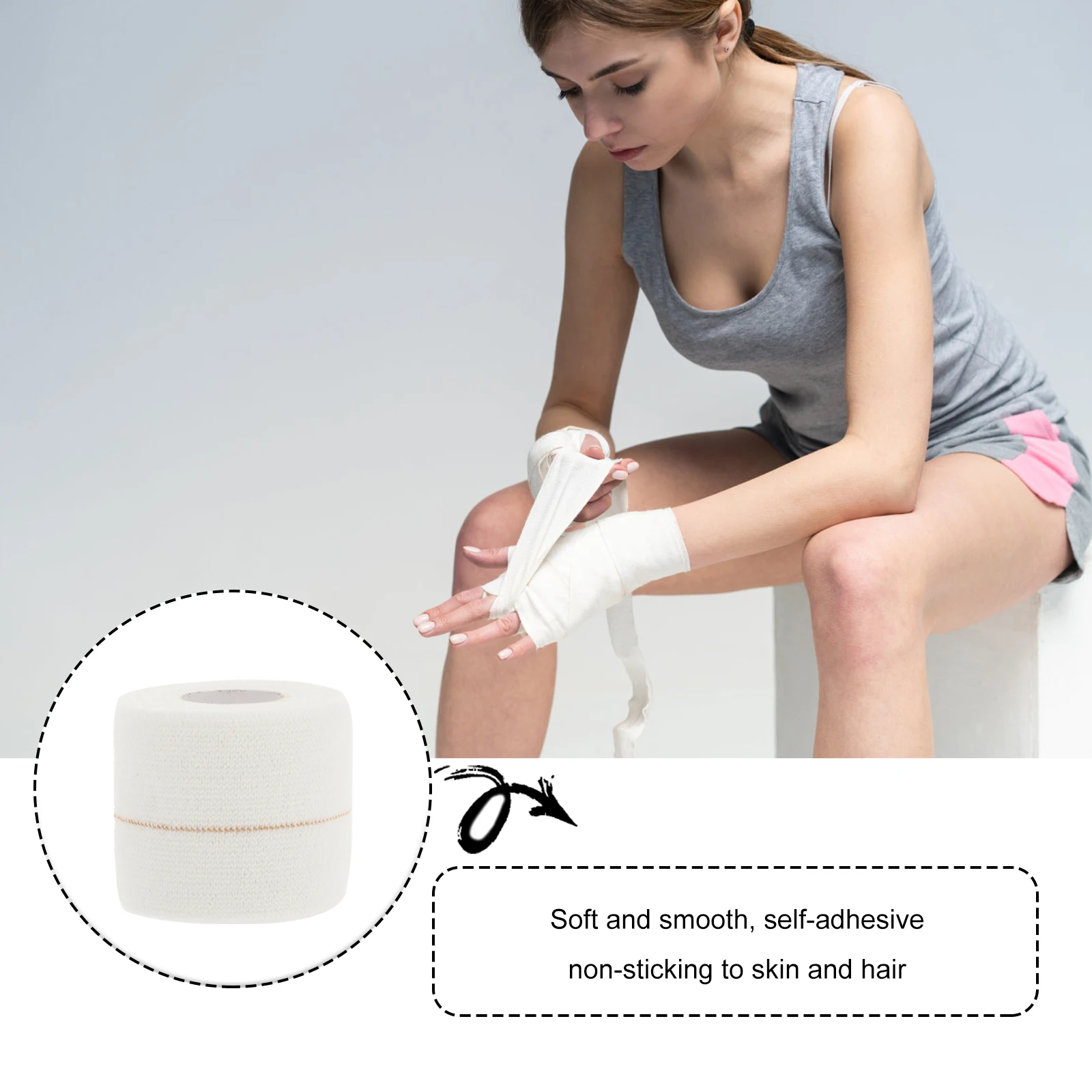

Elastic Sports age Non woven Fabric Protective Compression Tape Wrapper for Finger Exercise Compression Health Care