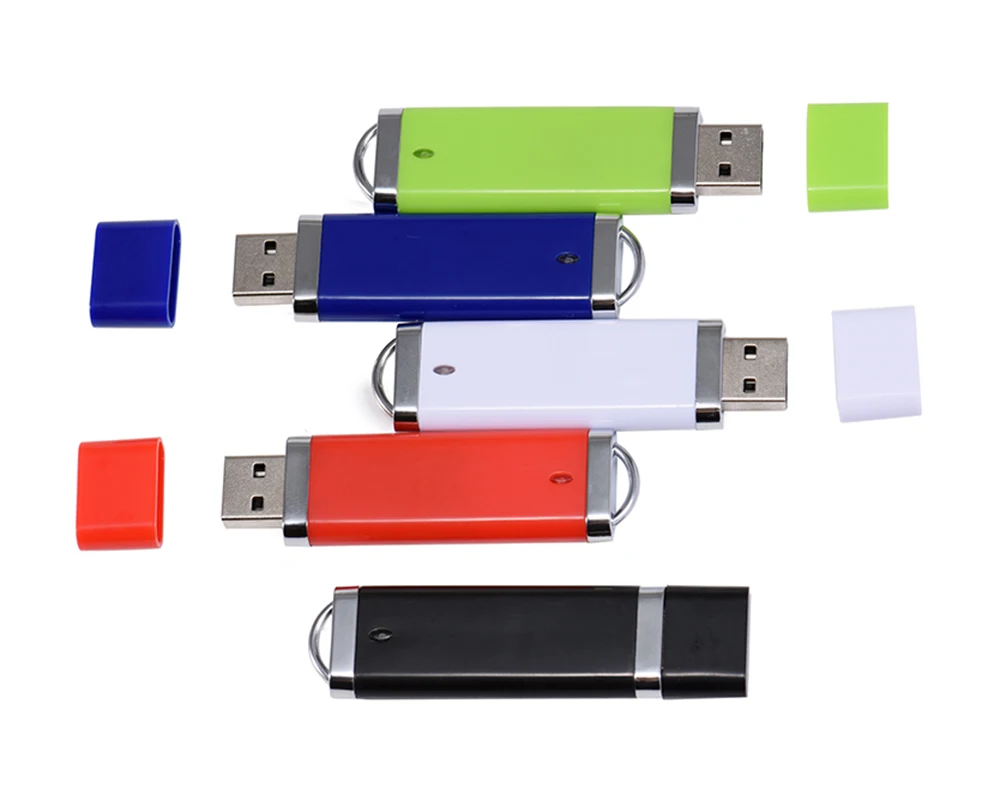 JASTER USB Flash Drive 64GB Plastic Box Memory Stick Creative Business Gifts Pen Drive 32GB Red Blue Black Green Pendrive 16GB
