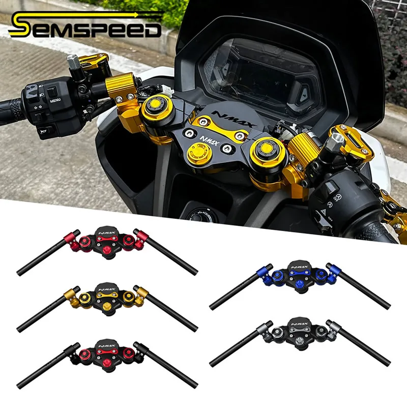 

SEMSPEED CNC Top Clamp Clip-On Fork Tube Handlebar For Yamaha NMAX 125 155 22-25 Handle Bar HandleBars N-MAX 125 155 motocicleta