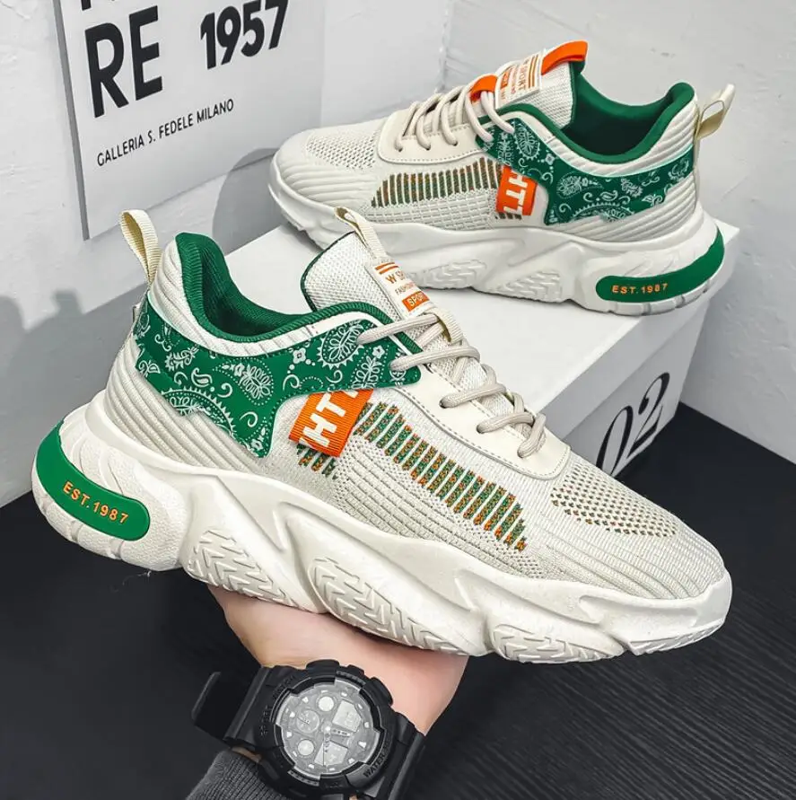 Mens Casual Shoes Male Sneakers Tenis Luxury Trainer Race Breathable Shoes Fashion Loafers Running Shoes For Men Basketball Shoe