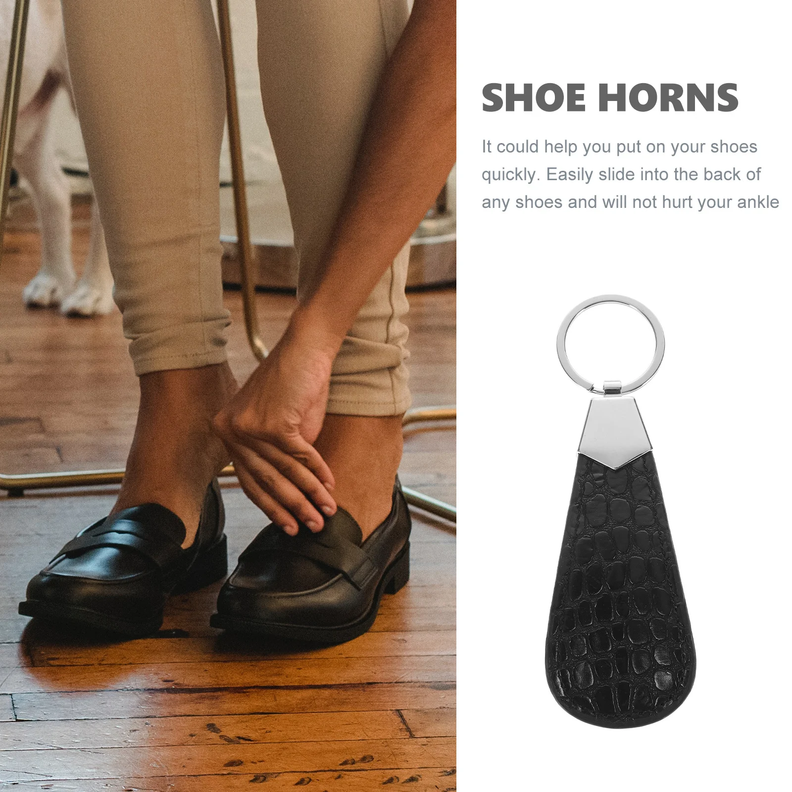 

Metal Keychain Shoe Horn Premium Mini Portable Shoehorn For Travel Elderly Comfort Indoor Outdoor Use Shoes Accessories