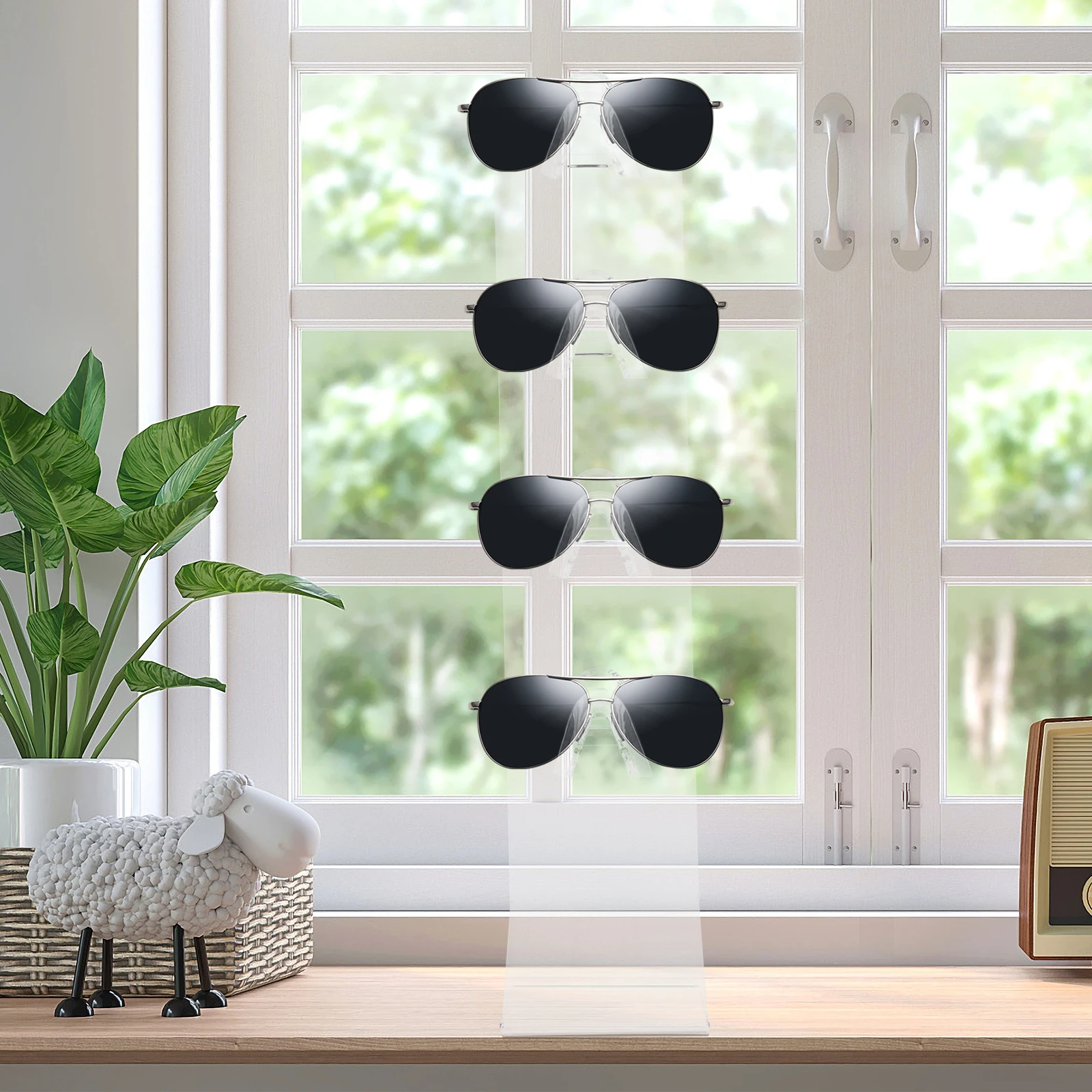 

Acrylic Glasses Display Rack Multi-Layer Sunglasses Holder For Eyeglasses Organizer Transparent Storage Stand Desktop