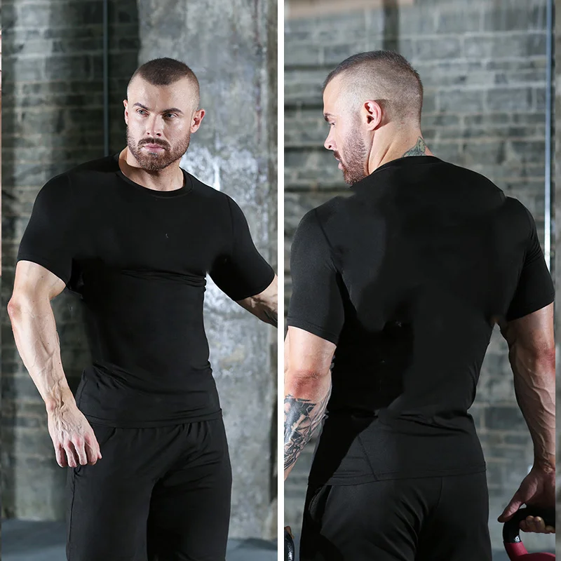 Anime Baki Hanma Men Running T-Shirt Sport Compression Shirt Gym Fitness Short Sleeve New Jogging Training Quick Dry Sportswear