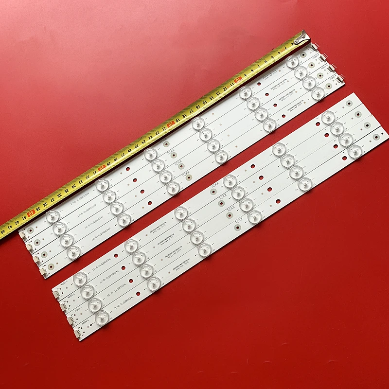 1set=8pcs 425MM LED Backlight strip IC-B-0262201TLQ39D034L IC-B-0262201TLQ39D034R For LED39C600J LE39D39