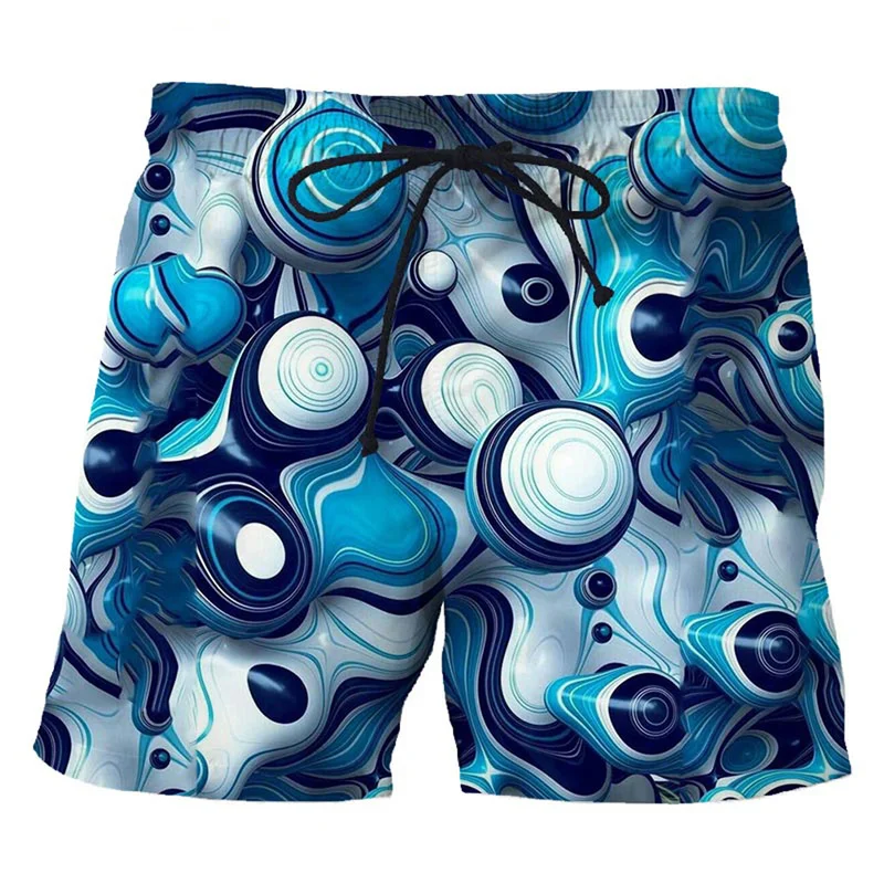 

Visual Effect 3d Printed Balls Beach Shorts For Men Quick Dry Summer Swim Trunks Sports Street Oversized Male Short Pants