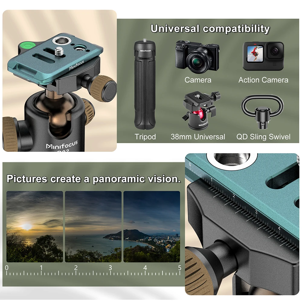 Universal Camera Quick Release Plate QR 70mm Plate 1/4"-20 Screw for QD Sling Swivel Arca Swiss RRS Sirui Tripod Ballhead