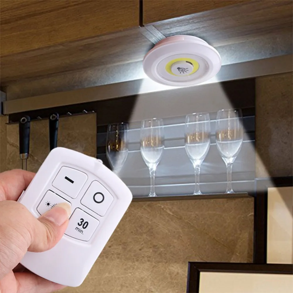 Mini Remote Control COB Night Light Dimmable Cool White Night Light LED Light Hallway