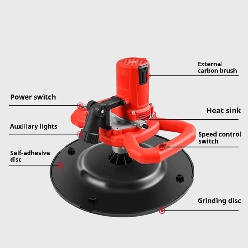 Electric Cement Mortar Trowel Leveling Machine Hand-held Floor Wall Smoothing Polishing Sander Putty Plastering Machine