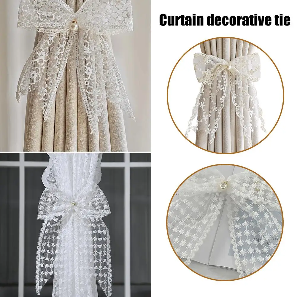 Декоративный-держатель-для-штор-с-красивым-бантом-кружевной-застежкой-бежевый-зажим-аксессуар-для-дома-полиэстер-x9s2