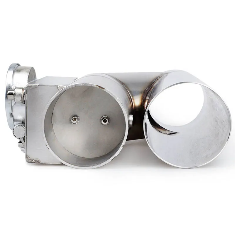 1Pc 2.5\'\' 3\'\' Stainless Steel Exhaust Piping Adjustable Y-shaped Pipe Electric Exhaust Cutout Single Valve Automotive Accessory