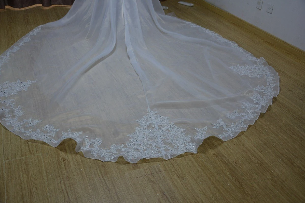 Phồng Váy Organza Có Thể Tháo Rời Tàu Váy/Gấu Váy/Có Thể Tháo Rời Váy/Có Thể Tháo Rời Váy Pha Lê Váy Cưới Xe Lửa