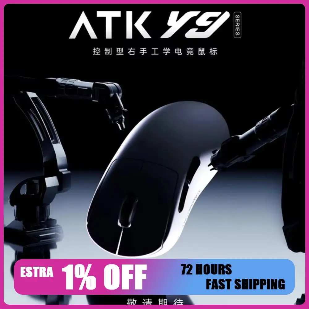 

ATK Dragonfly Y9 Wireless Mouse 3-mose Ergonomics Dual 8K Long Battery Life Gaming Mouse Customized E-sports PC Accessory Gifts